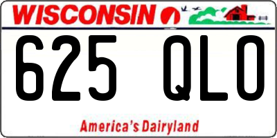 WI license plate 625QLO
