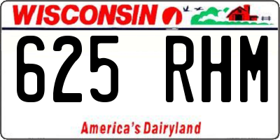 WI license plate 625RHM