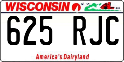WI license plate 625RJC