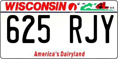 WI license plate 625RJY