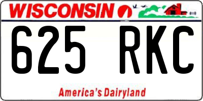 WI license plate 625RKC