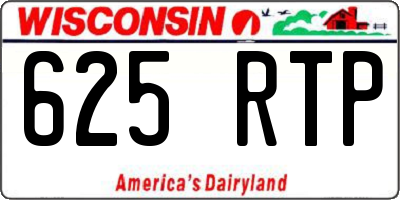 WI license plate 625RTP