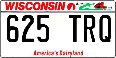 WI license plate 625TRQ