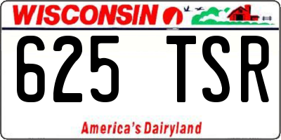 WI license plate 625TSR