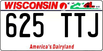 WI license plate 625TTJ