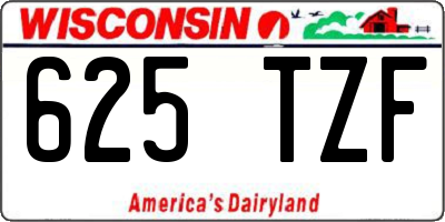 WI license plate 625TZF