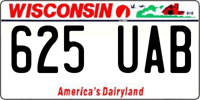 WI license plate 625UAB