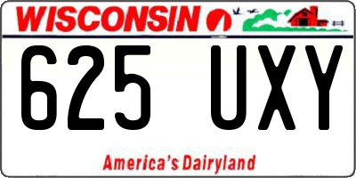 WI license plate 625UXY