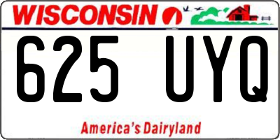 WI license plate 625UYQ