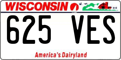 WI license plate 625VES