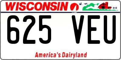 WI license plate 625VEU