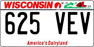 WI license plate 625VEV
