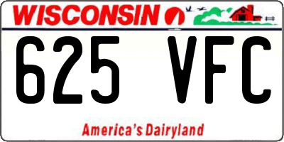 WI license plate 625VFC