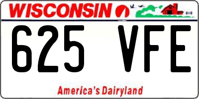 WI license plate 625VFE