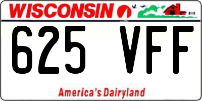 WI license plate 625VFF