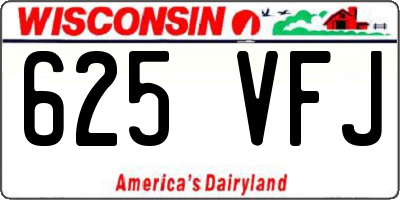 WI license plate 625VFJ