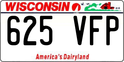 WI license plate 625VFP