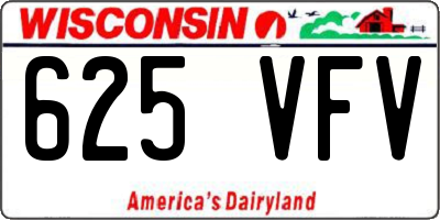 WI license plate 625VFV