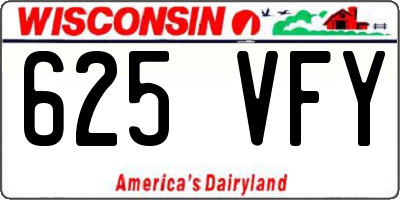 WI license plate 625VFY
