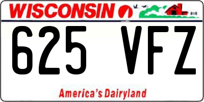 WI license plate 625VFZ
