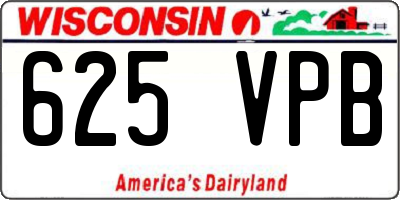 WI license plate 625VPB