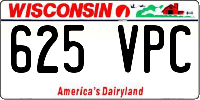 WI license plate 625VPC