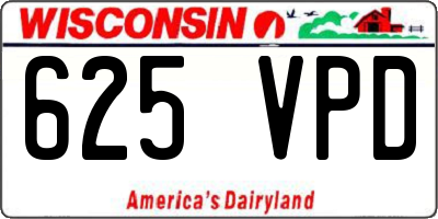 WI license plate 625VPD