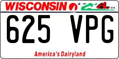WI license plate 625VPG