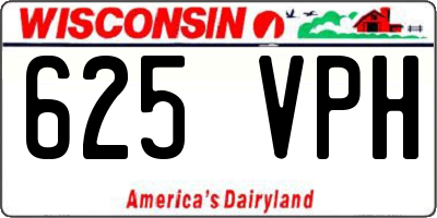 WI license plate 625VPH