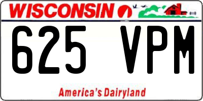 WI license plate 625VPM
