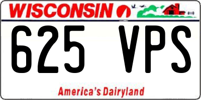 WI license plate 625VPS