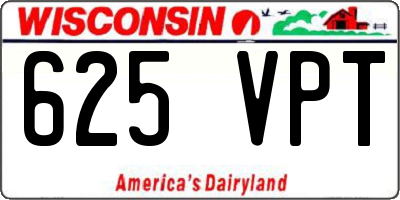 WI license plate 625VPT