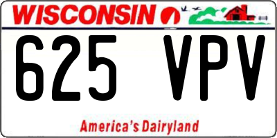 WI license plate 625VPV