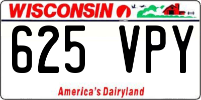 WI license plate 625VPY