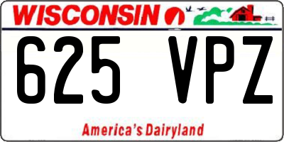 WI license plate 625VPZ