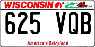 WI license plate 625VQB