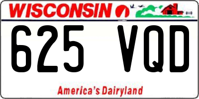 WI license plate 625VQD
