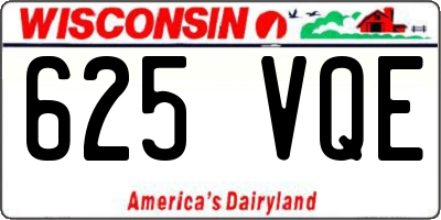 WI license plate 625VQE