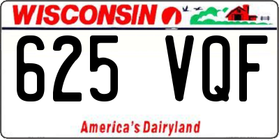 WI license plate 625VQF