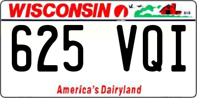 WI license plate 625VQI