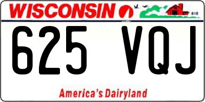 WI license plate 625VQJ