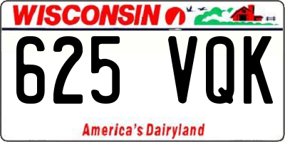 WI license plate 625VQK