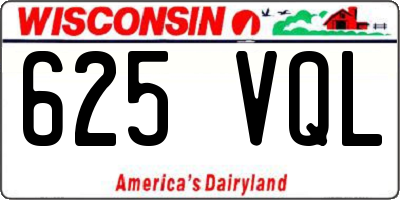 WI license plate 625VQL