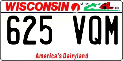 WI license plate 625VQM