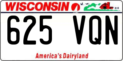 WI license plate 625VQN
