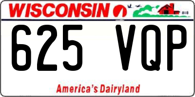 WI license plate 625VQP