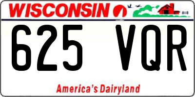 WI license plate 625VQR
