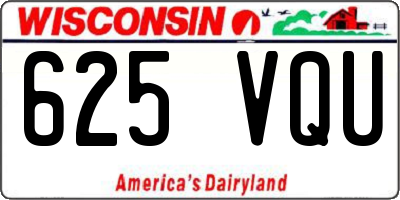 WI license plate 625VQU