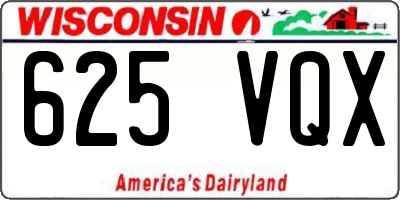 WI license plate 625VQX