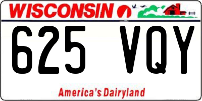 WI license plate 625VQY